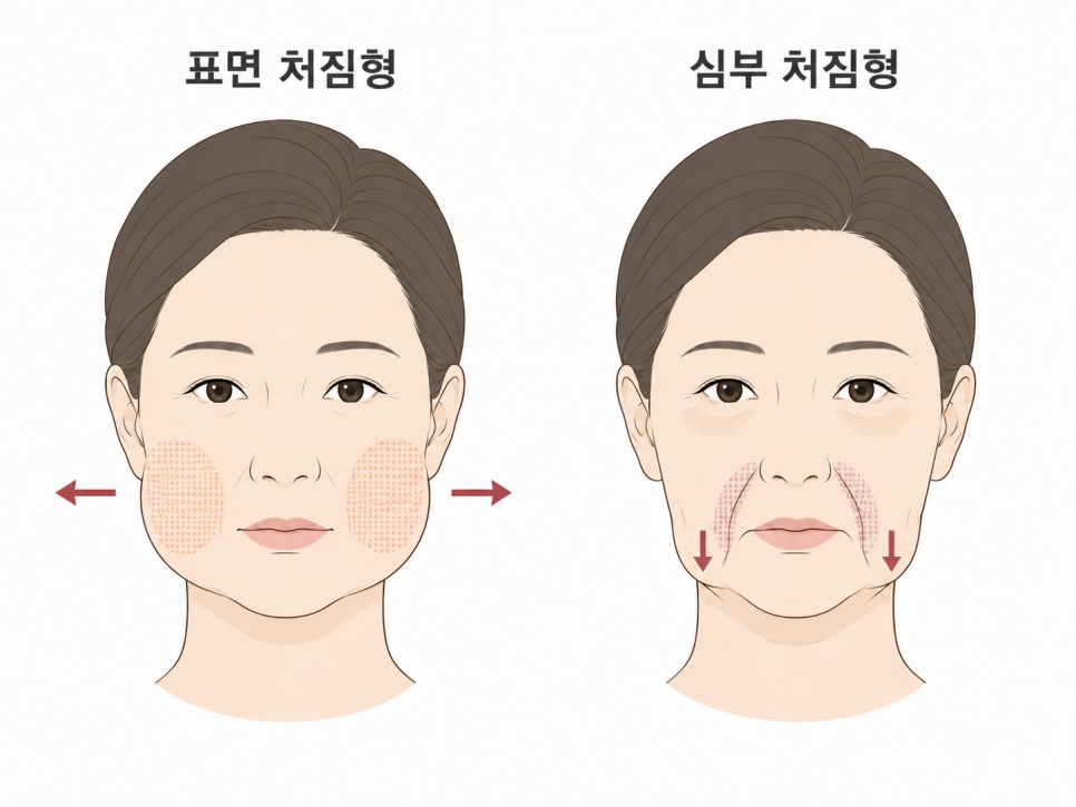 표면 처짐형과 심부 처짐형