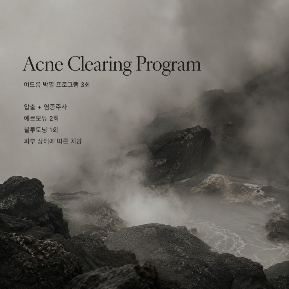 여드름 박멸 프로그램 구성